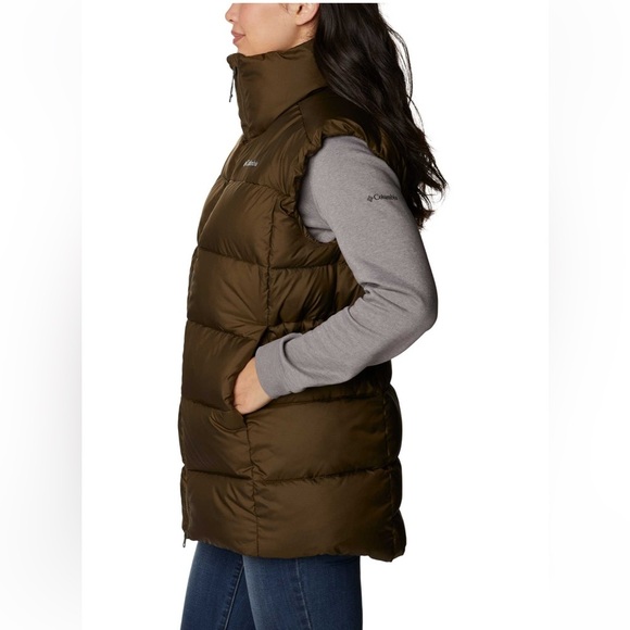 COLUMBIA PUFFECT LONG PUFFER VEST SIZE XL BROWN NWT - Picture 2 of 11